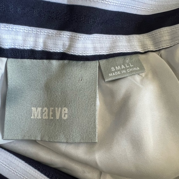 Anthropologie Maeve High Seas Skirt Black & White Stripped Size Small - Picture 7 of 7